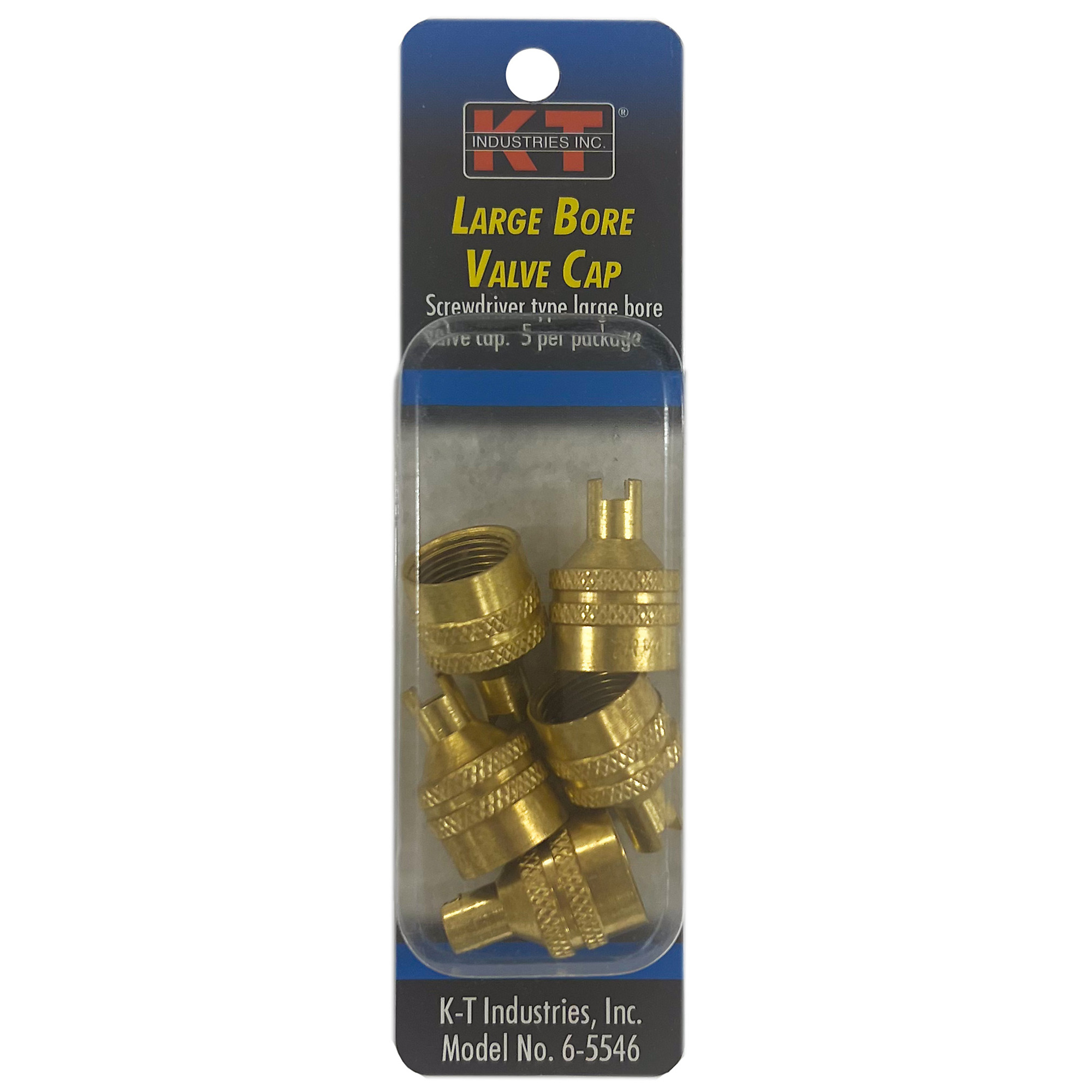 K-T Industries Valve Caps — 0.625in. Screwdriver Type, 5 Pk, Model# 6-5546
